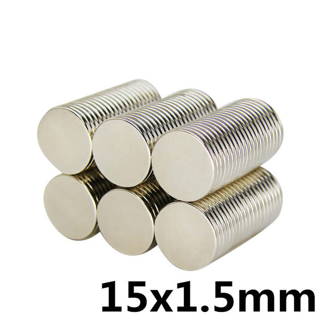 15 x 1.5mm Neodymium Disc Magnets – Pack of 5 | Rare Earth Strong Magnets | radiomarket.in