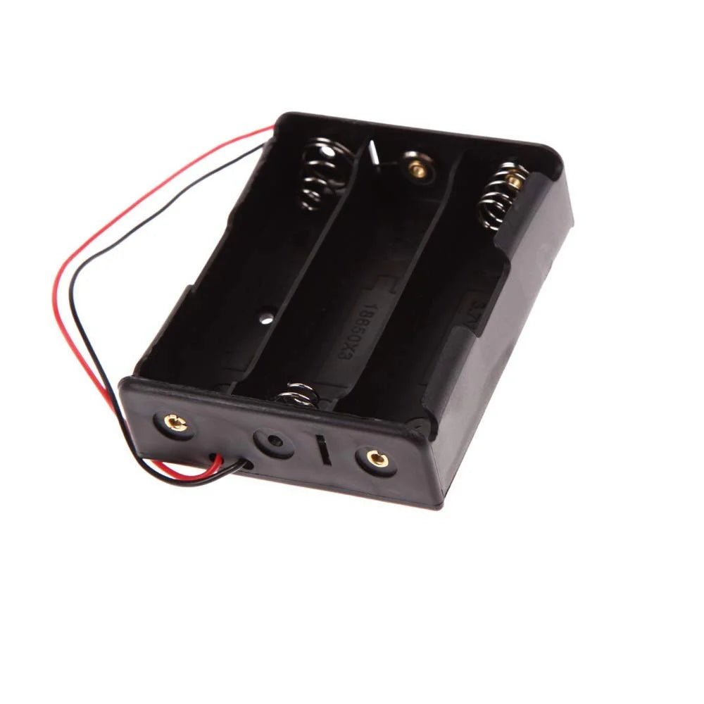 18650 Battery In-Series Lithium Cell Holder Open Case with Wire 18650 X 3 (Triple)