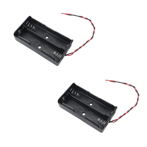 Black Plastic Storage Box Case Holder For Battery 2 x 18650 Cell Box, without cover