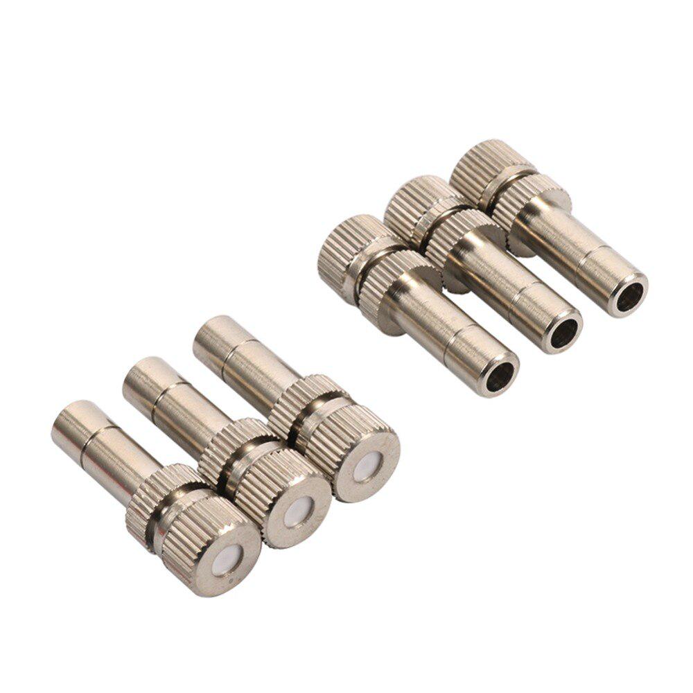 6mm Low Pressure Fine Atomization Nozzles 0.1~0.6mm Brass Misting Sprayers Irrigation
