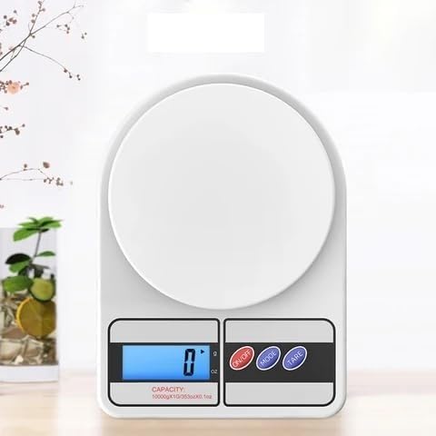 Digital Kitchen Food Weighing Scale 10Kg x 1g with LCD Display | White | radiomarket.in