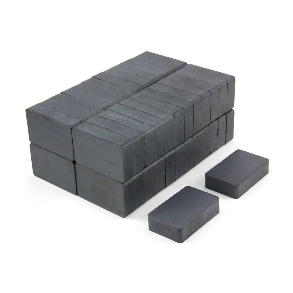 40x25x10 mm Ferrite Block Magnet | Strong Rectangular Magnet for DIY & Industrial Use | radiomarket.in