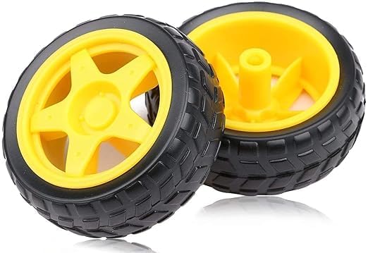 Robot Tyre Yellow  65mmX30mm for BO DC Motor