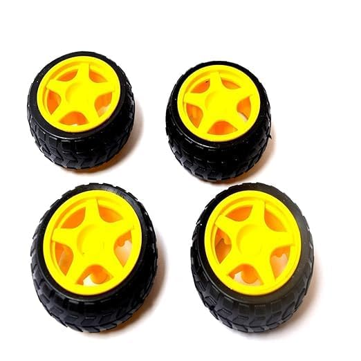 Robot Tyre Yellow  65mmX30mm for BO DC Motor