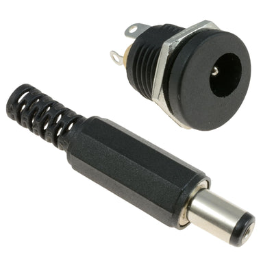 Male Plug & Female Socket Panel Mount DC Connector Pair | Power Connector for Electronics | radiomarket.in