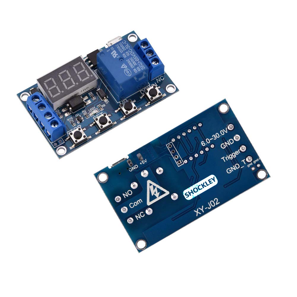 Arduino Timing Relay Module 6-30V 1-Channel Power Relay Module – Adjustable Timing Cycle for Ardui ...