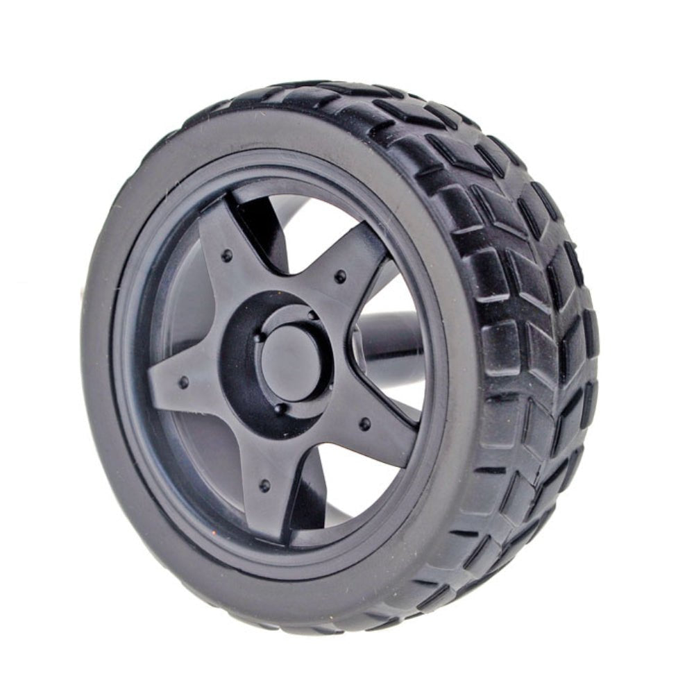 Black 65mm TT BO Motor Robot Wheel for Robotics & DIY Projects | radiomarket.in