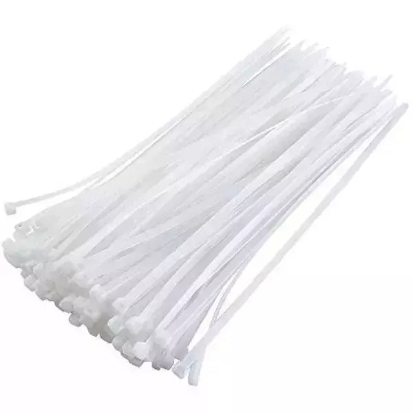 Self Locking Nylon Cable Ties White 100x2.5 mm (Pack of 1000) | Strong Zip Ties for Industrial & DIY Use | Buy at radiomarket.in