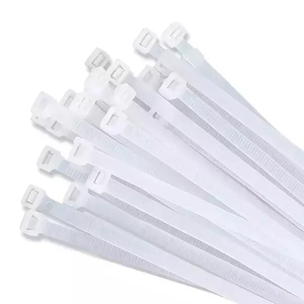 Self Locking Nylon Cable Ties White 100x2.5 mm (Pack of 1000) | Strong Zip Ties for Industrial & DIY Use | Buy at radiomarket.in