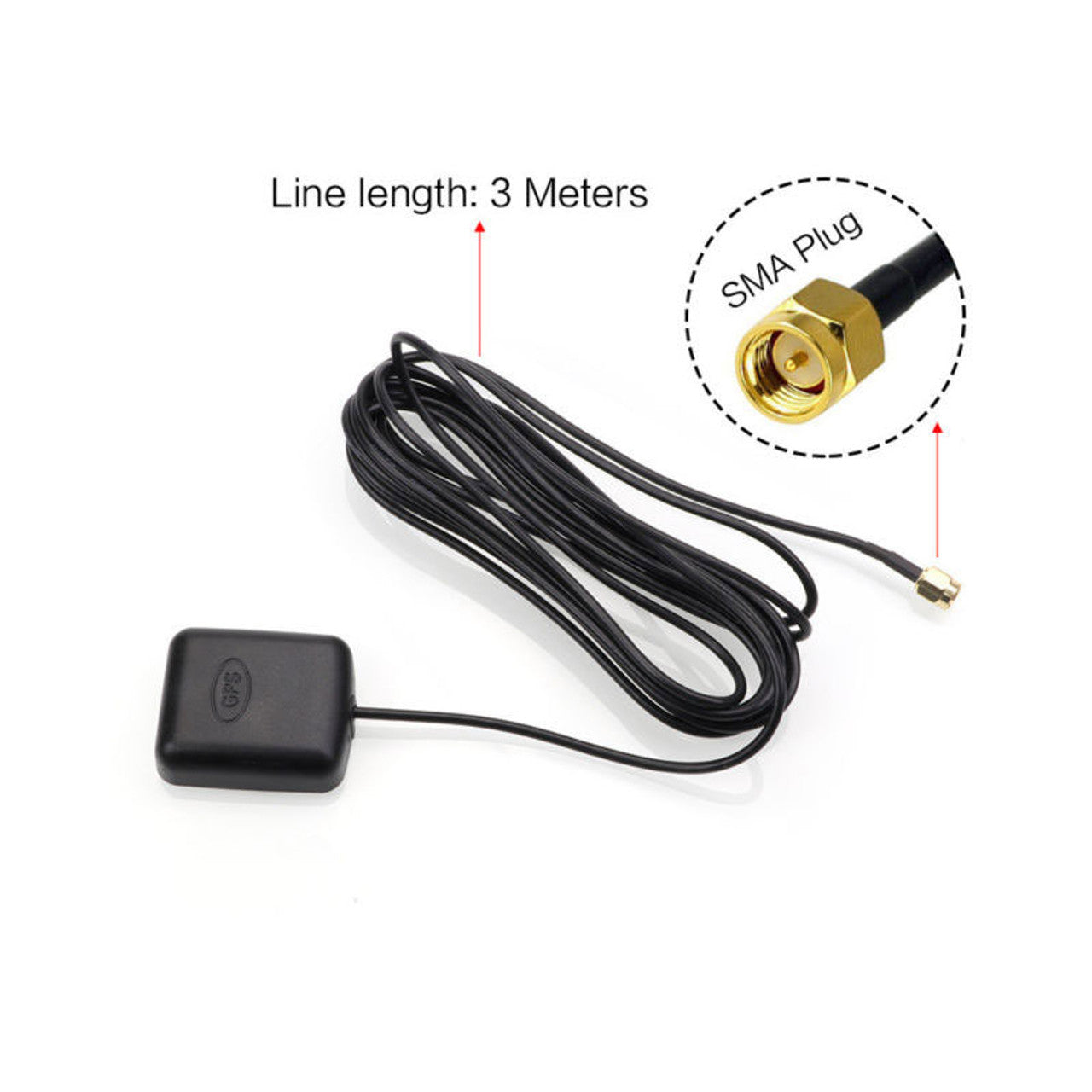 GPS External Active Antenna (3m) – SMA Connector | High-Gain GPS Antenna | radiomarket.in