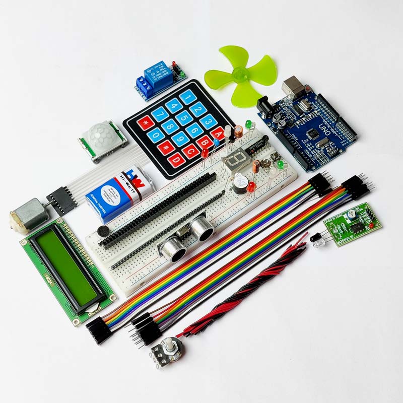 Professional Starter Kit with Uno, Sensors and Modules with Code and Schematics Based on Arduino