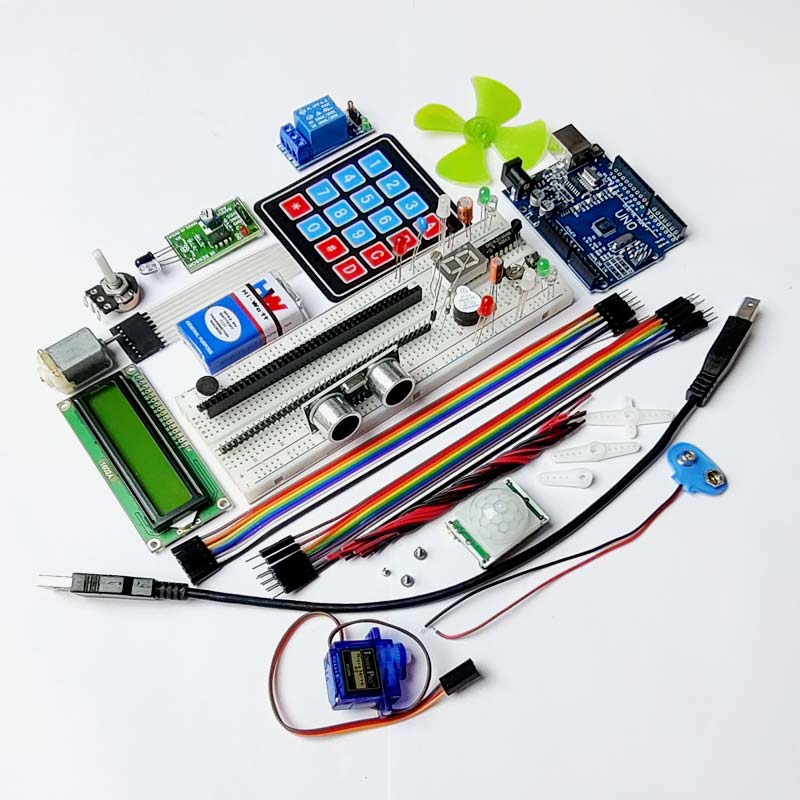 Professional Starter Kit with Uno, Sensors and Modules with Code and Schematics Based on Arduino