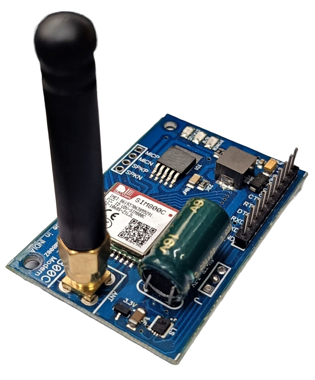 Cell Modem Module SIM800C GSM Modem TTL | Quad-Band GSM GPRS Module for Arduino & IoT ...