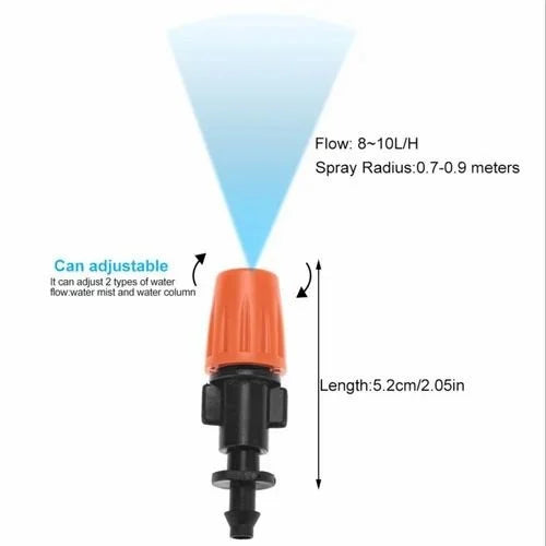 Adjustable Garden Dripper – Micro Mist Head Atomizer Fogger for Watering Systems | radiomarket.in