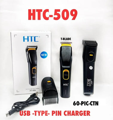 HTC AT 509 Rechargeable Hair Trimmer | 2 Length Settings & Long Battery | radiomarket.in
