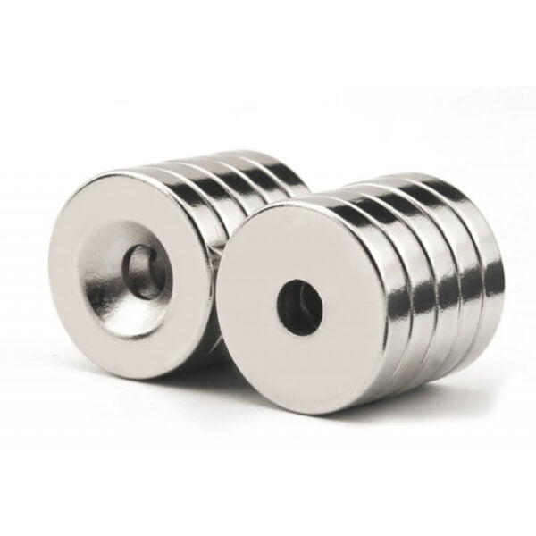 25x5x5mm Neodymium Ring Countersunk Magnet – Pack of 1 | Strong Rare Earth Magnet | radiomarket.in