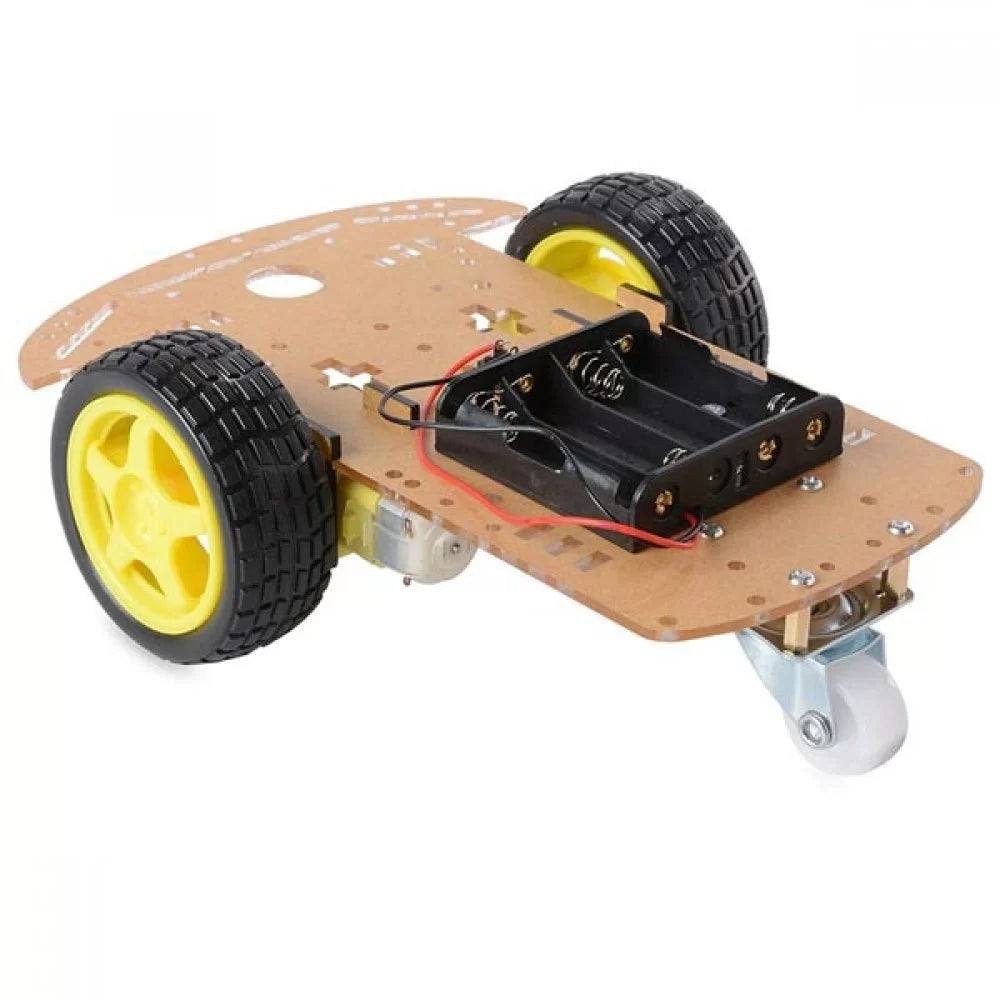 2WD Acrylic Robot Chassis Kit with Wheels, Motors & Mounts | Buy Online at radiomarket.in