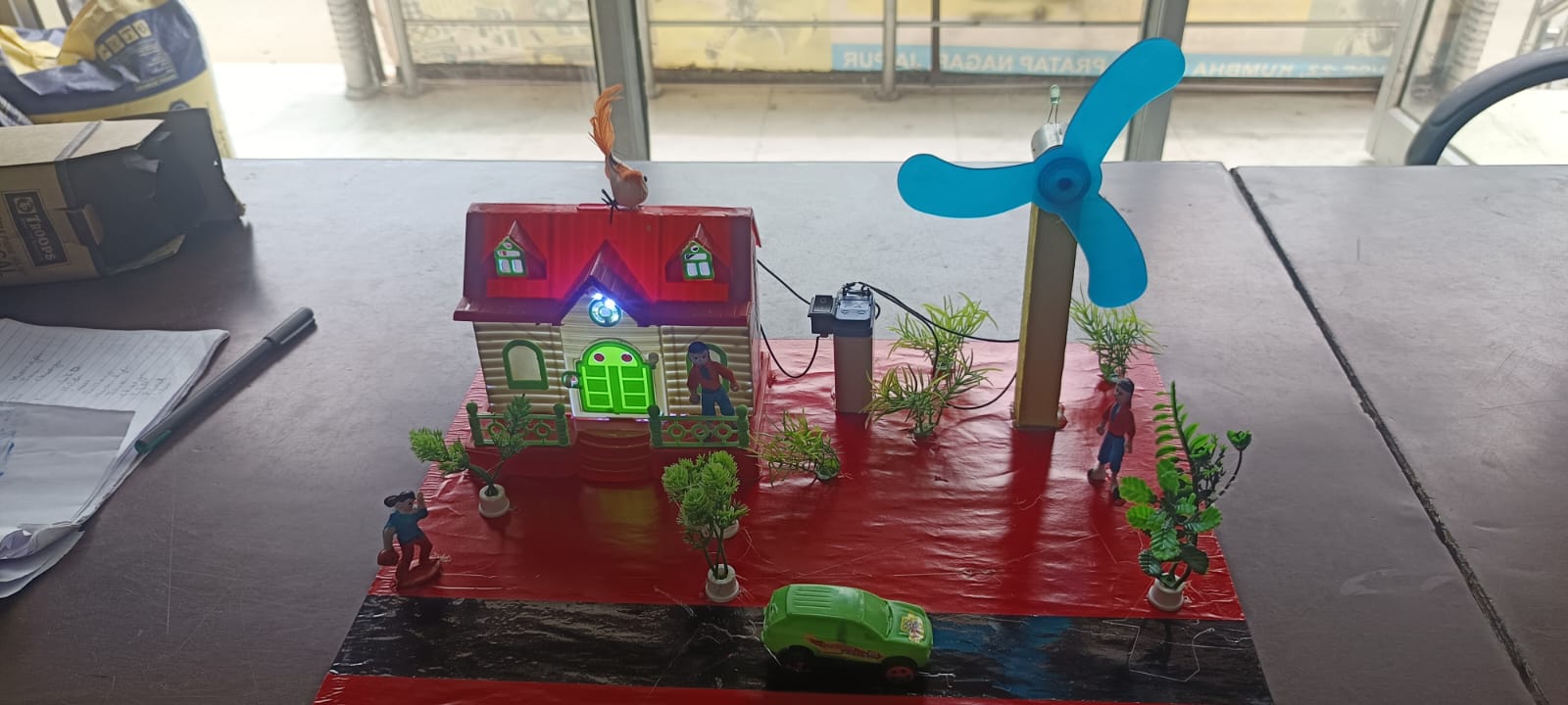 Wind Mill with Battery Charging System Working Model for Renewable Energy | radiomarket.in